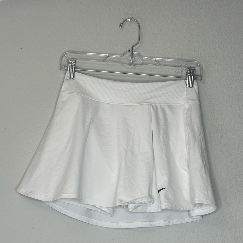 Nike Dri-FIT Victory Flouncy White Tennis Skirt Skort Women's Size S Athletic
